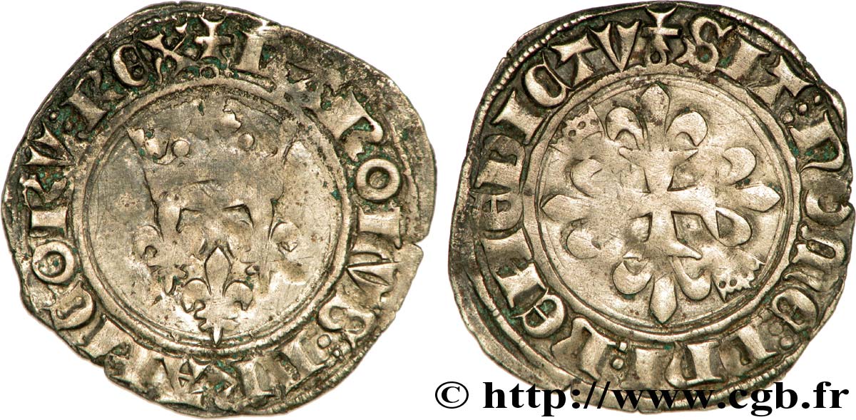 CHARLES VI LE FOU OU LE BIEN AIMÉ Gros dit &nbsp;florette&nbsp; n.d. Paris TB+