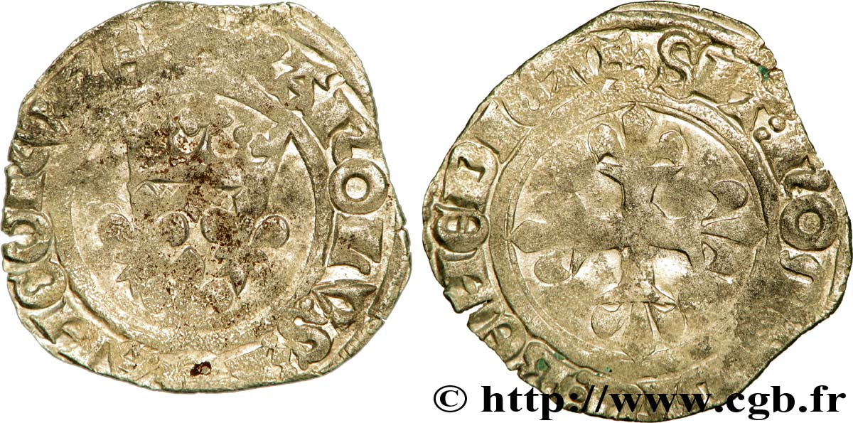CHARLES VI  THE MAD  OR  THE WELL-BELOVED  Gros dit  florette  n.d. Paris MB