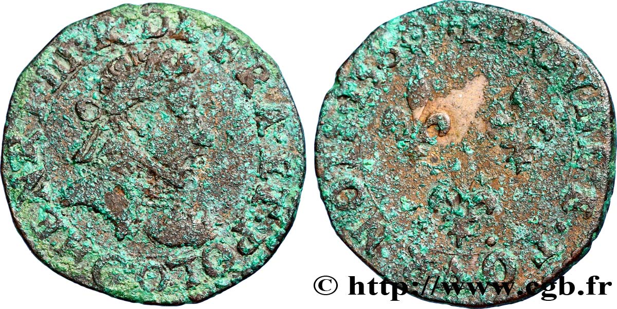 HENRI III Double tournois 1580 Poitiers TB