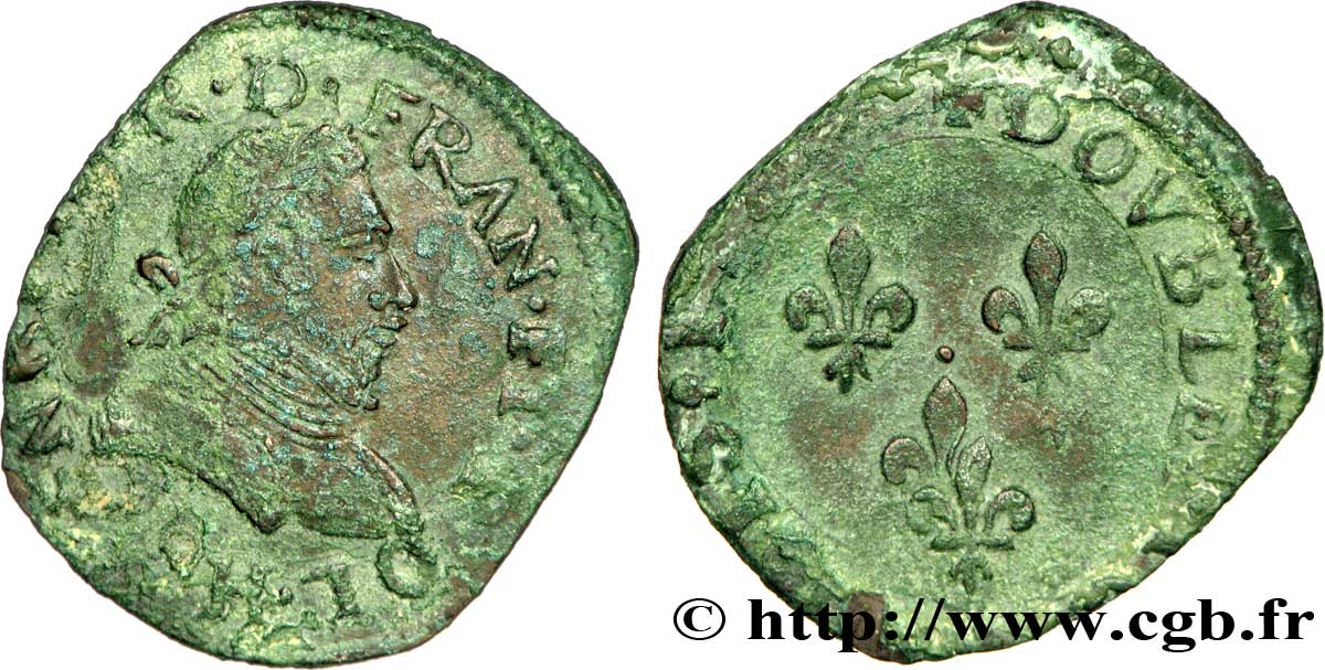 HENRI III Double tournois n.d. La Rochelle TB+