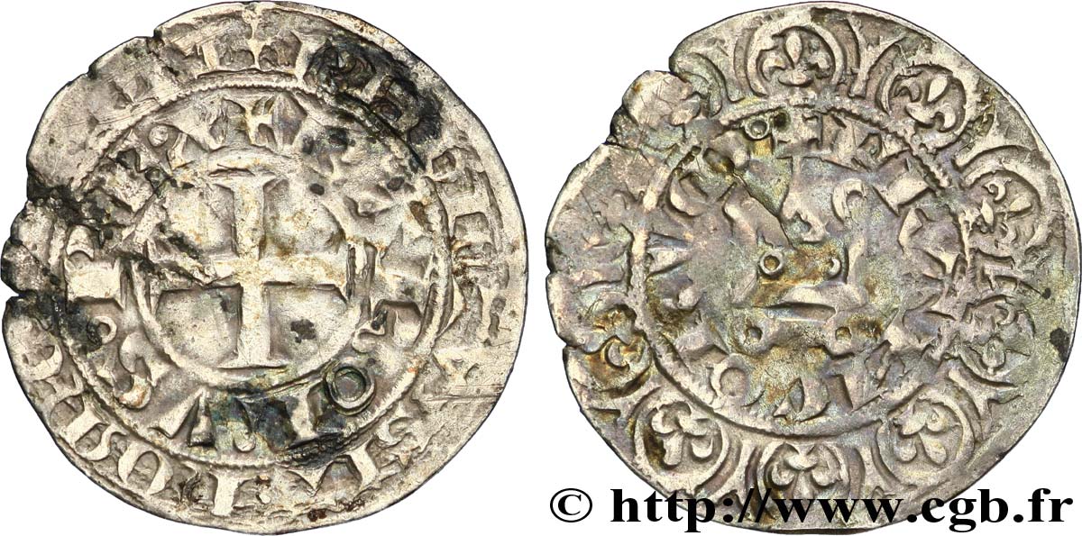 CHARLES IV LE BEL Maille blanche n.d.   TB+