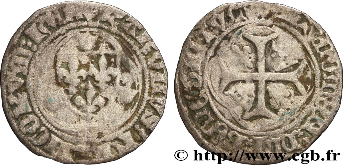 CHARLES VII LE VICTORIEUX Blanc à la couronne n.d. Paris B