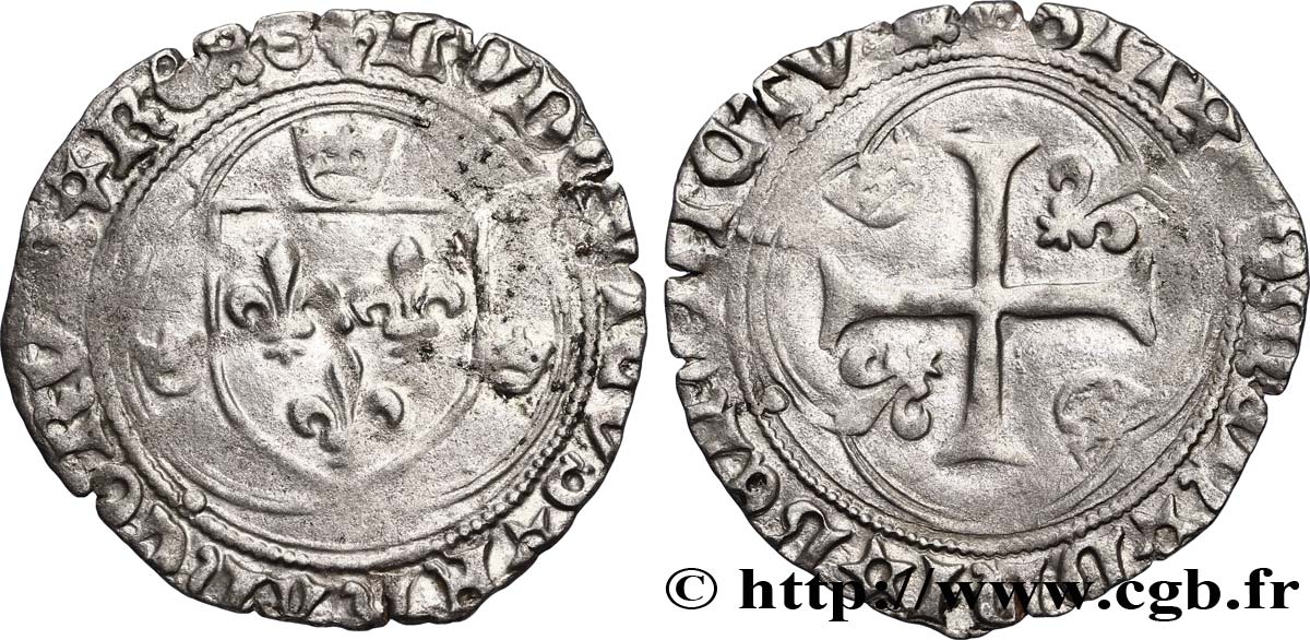 LOUIS XII  Douzain ou grand blanc à la couronne n.d. Troyes BC+