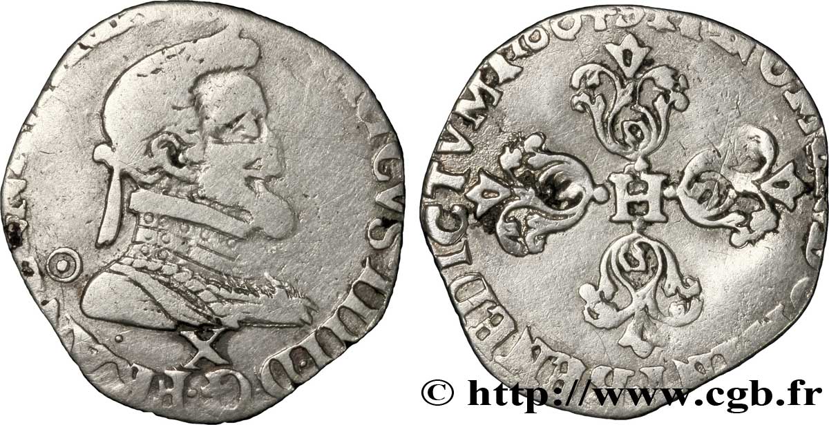 HENRI IV LE GRAND Quart de franc 1604 Amiens TB