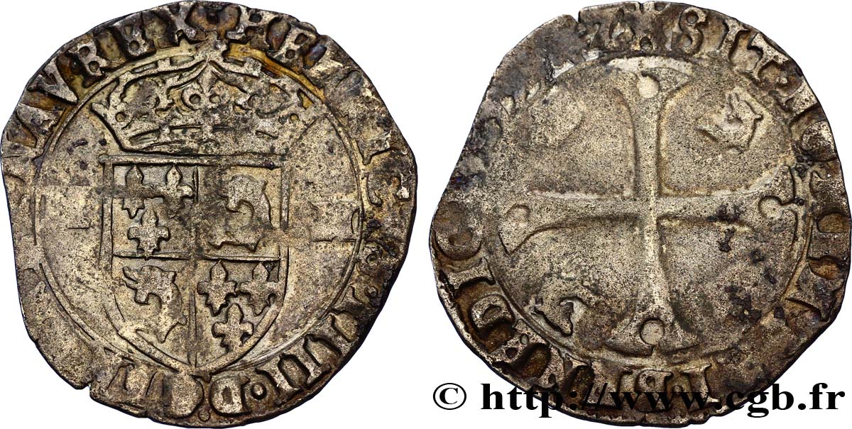 HENRI IV LE GRAND Douzain du Dauphiné aux deux H, 2e type n.d. Grenoble TB+