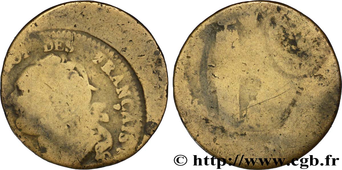 LOUIS XVI (MONARQUE CONSTITUTIONNEL)  12 deniers dit &nbsp;au faisceau&nbsp;, type FRANÇAIS n.d. s.l. B