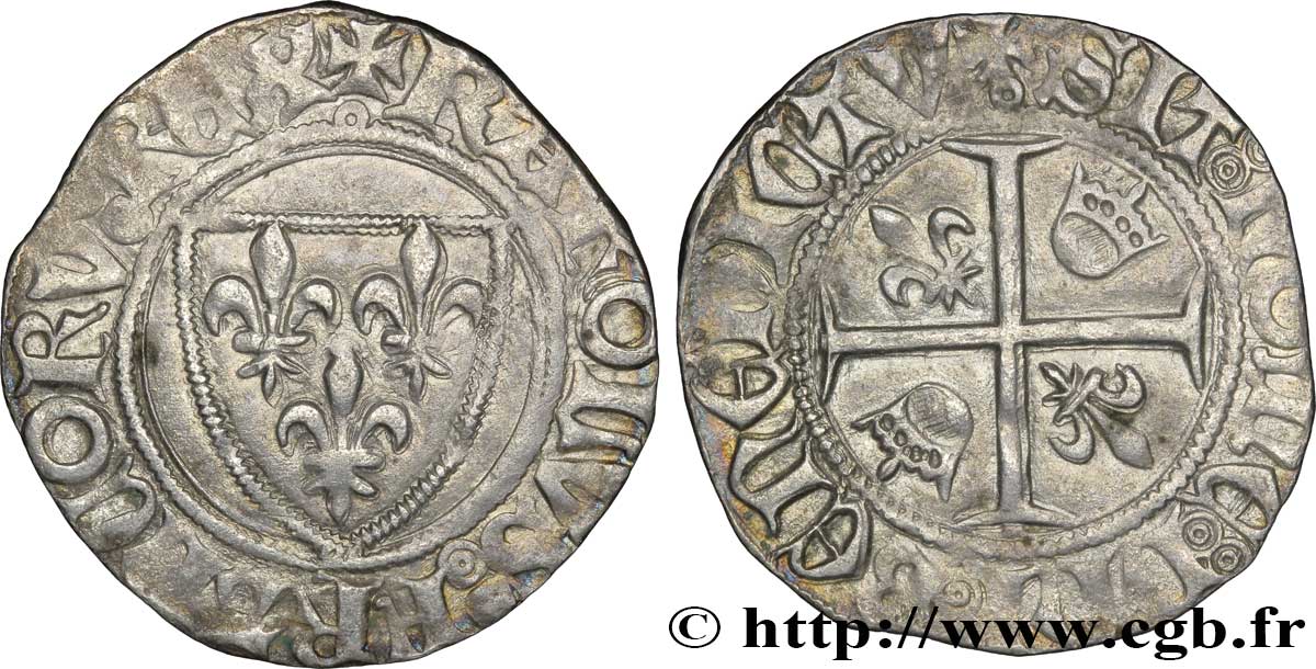 CHARLES VI LE FOU OU LE BIEN AIMÉ Blanc dit  guénar  n.d. Paris TTB