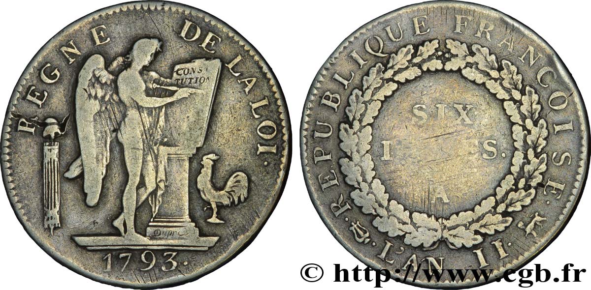 LA CONVENTION Six livres dit  au génie  1793 Paris TB