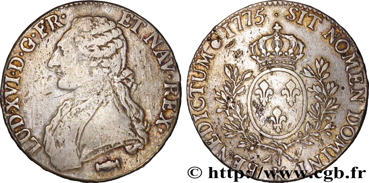 LOUIS XVI Écu aux branches d olivier 1775 Bordeaux q.BB