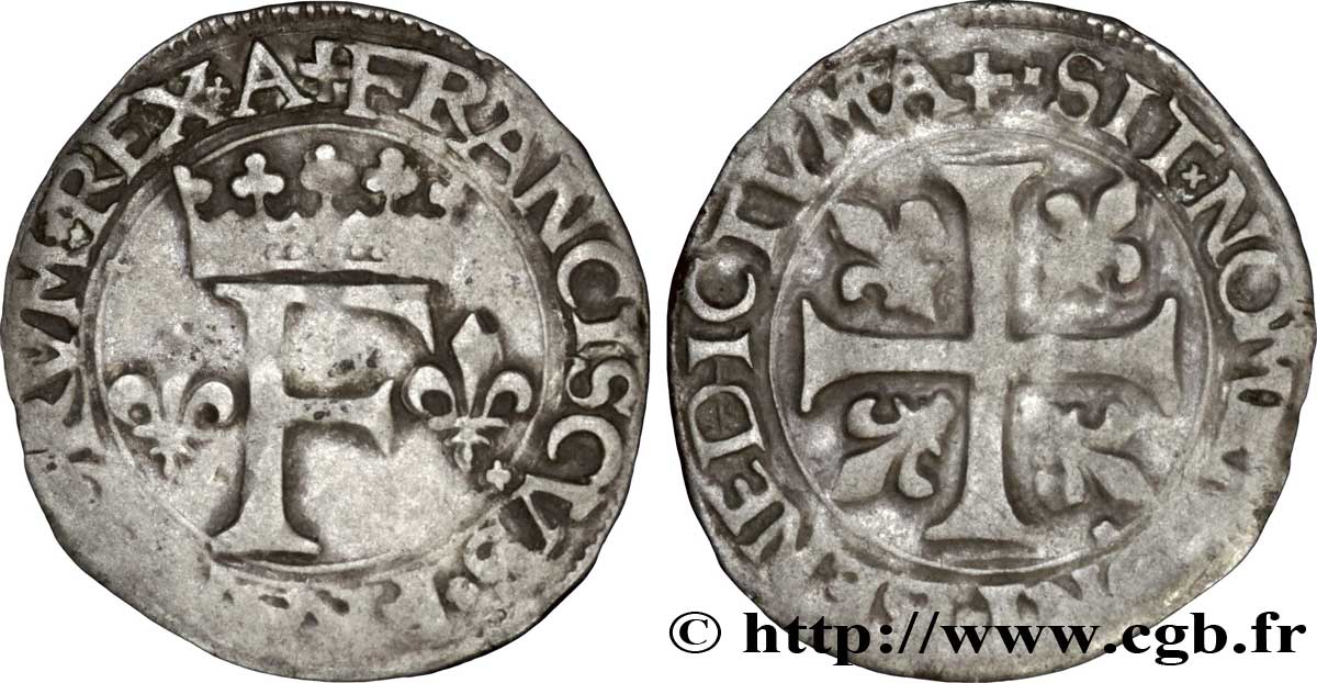 FRANÇOIS IER LE RESTAURATEUR DES LETTRES Dizain franciscus, 1er type n.d. La Rochelle TTB