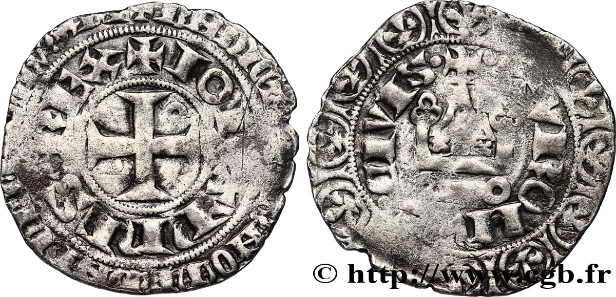 JUAN II  THE GOOD  Blanc au châtel tréflé n.d. s.l. MBC