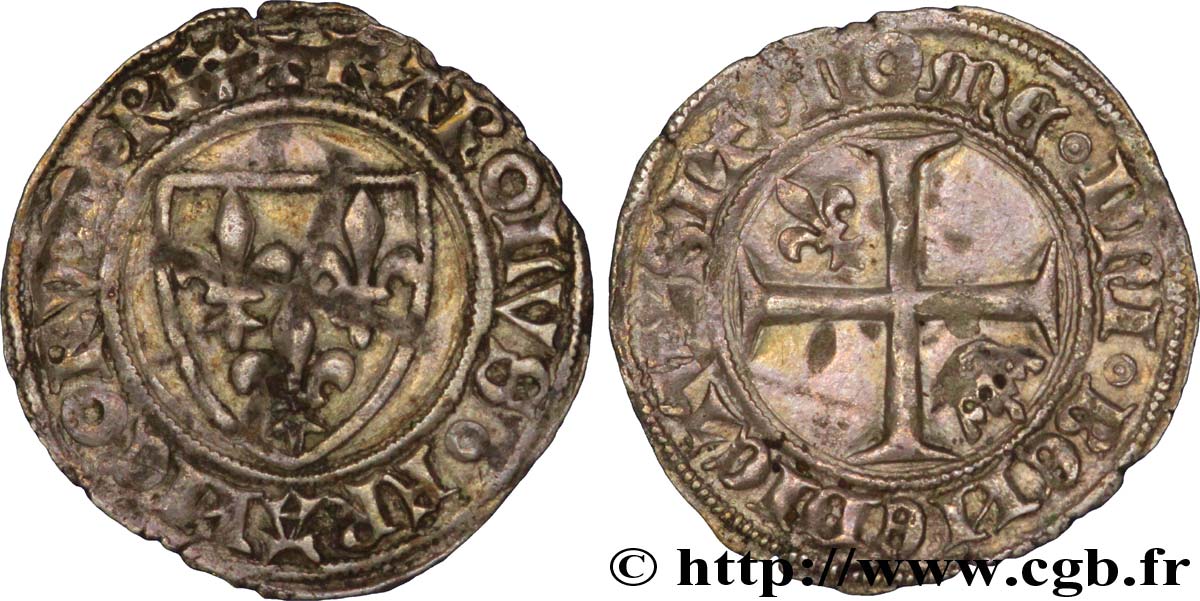 CHARLES VI LE FOU OU LE BIEN AIMÉ Demi-guénar n.d. s.l. TTB