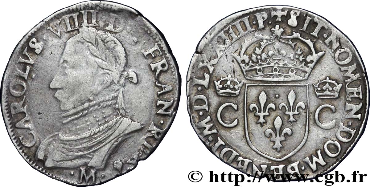CHARLES IX Teston, 10e type 1574 Toulouse MBC