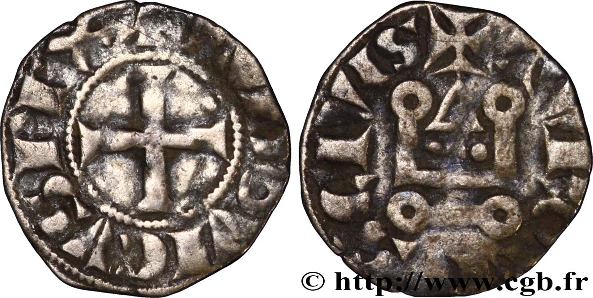 LOUIS IX DIT &nbsp;SAINT LOUIS&nbsp; Denier tournois n.d.  TB