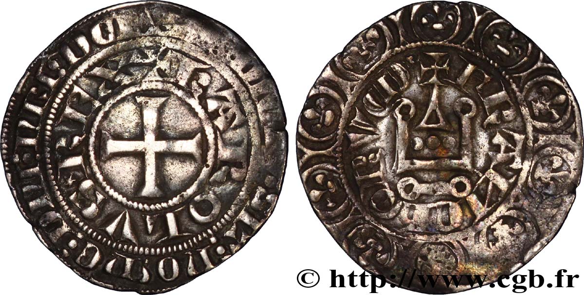 CHARLES IV LE BEL Maille blanche n.d.   TTB/TB+