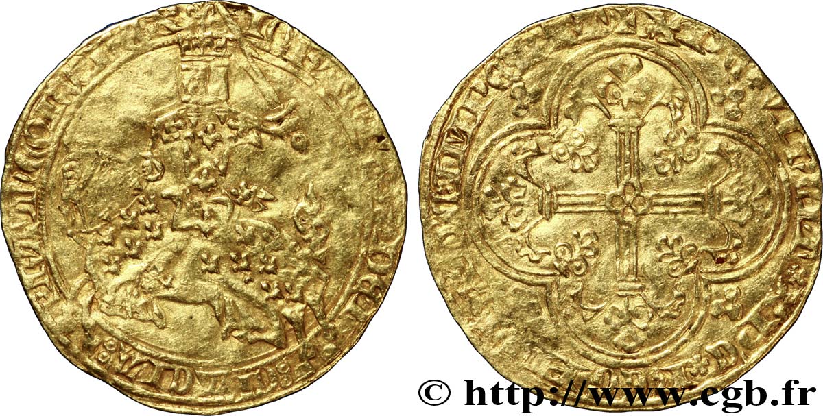 JEAN II LE BON Franc à cheval n.d.  TB+