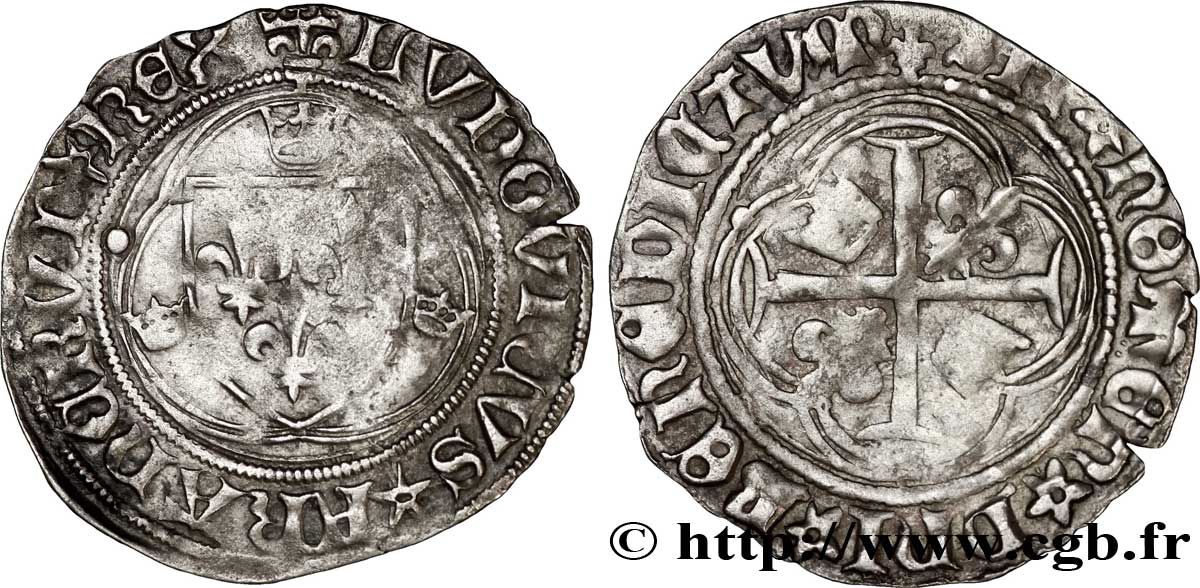 LOUIS XII LE PÈRE DU PEUPLE Douzain ou grand blanc à la couronne n.d. Amiens TTB