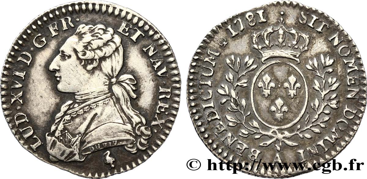 LOUIS XVI Dixième d&nbsp;écu aux branches d&nbsp;olivier 1781 Paris TTB
