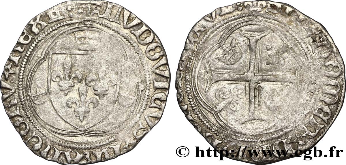 LOUIS XII LE PÈRE DU PEUPLE Douzain ou grand blanc à la couronne n.d. Tours TB+