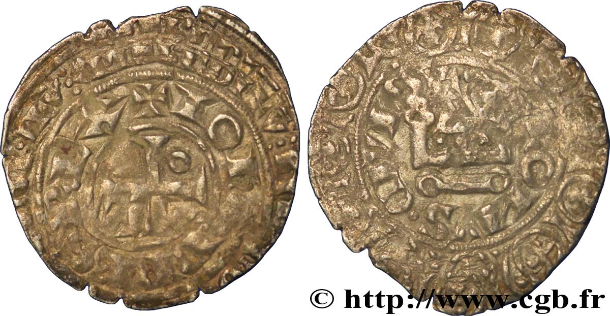 JEAN II LE BON Blanc au châtel tréflé n.d. s.l. TTB