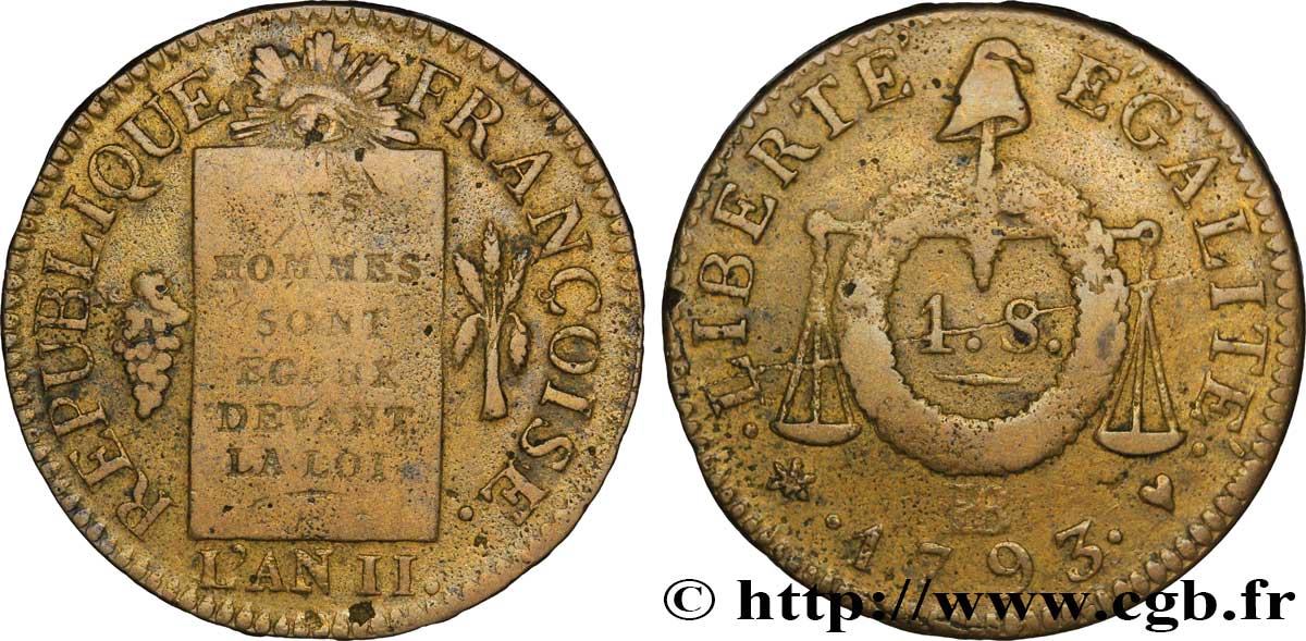 LA CONVENTION 1 sol dit  à la table de loi  1793 Strasbourg TTB