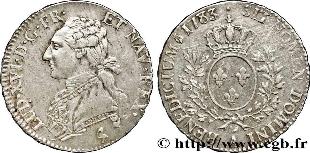 LOUIS XVI Demi-écu aux branches d&nbsp;olivier 1783 Paris TTB+