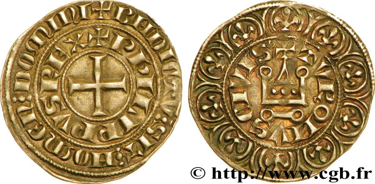 PHILIPPE IV LE BEL Maille tierce à l O rond n.d.  SUP