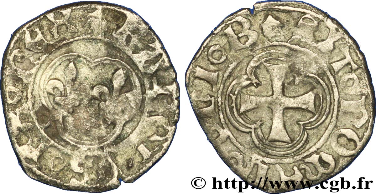 CHARLES VIII Double tournois n.d. Dijon TTB