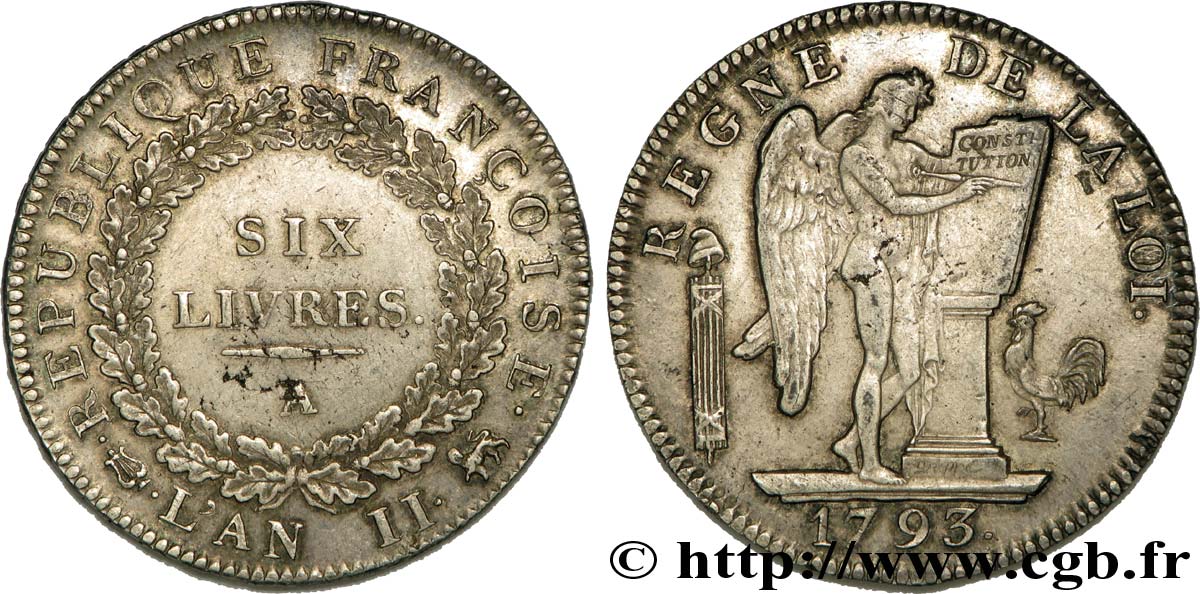 LA CONVENTION Six livres dit  au génie  1793 Paris TTB/TTB+