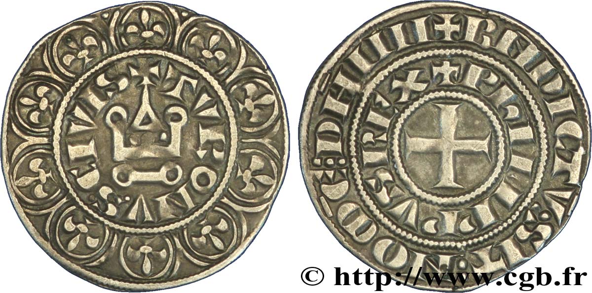 PHILIPPE IV LE BEL Maille tierce à l O rond n.d.  TTB+