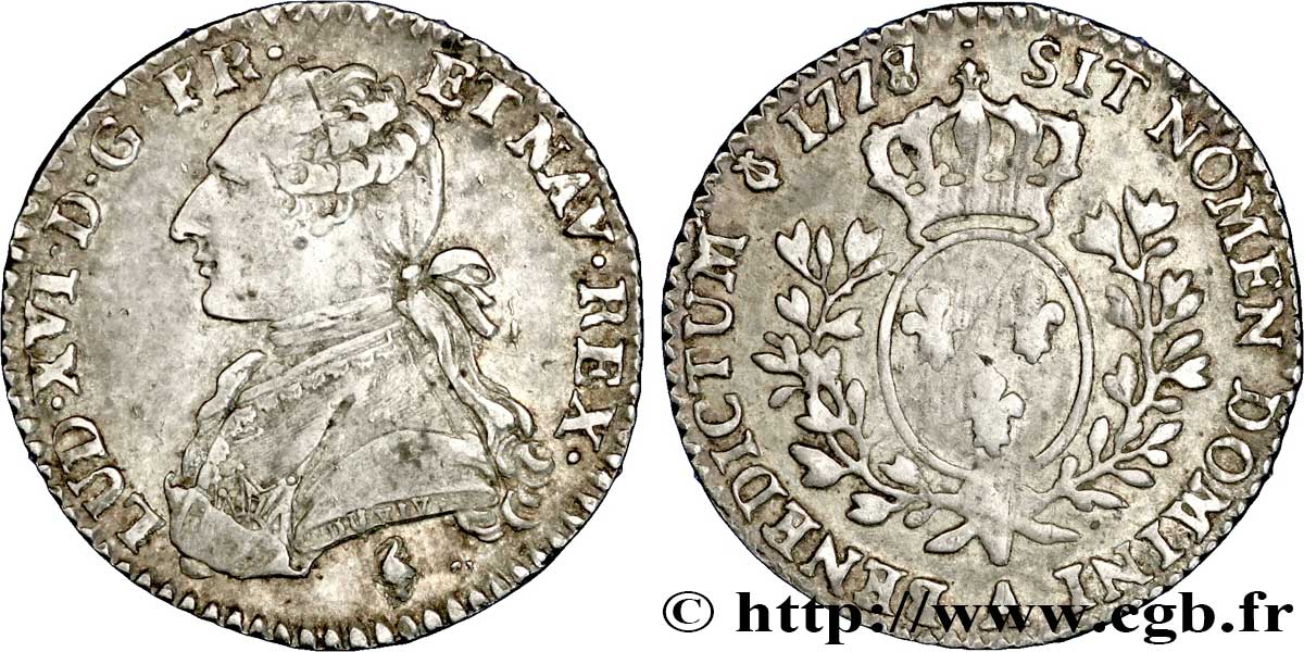LOUIS XVI Dixième d&nbsp;écu aux branches d&nbsp;olivier 1778 Paris TTB