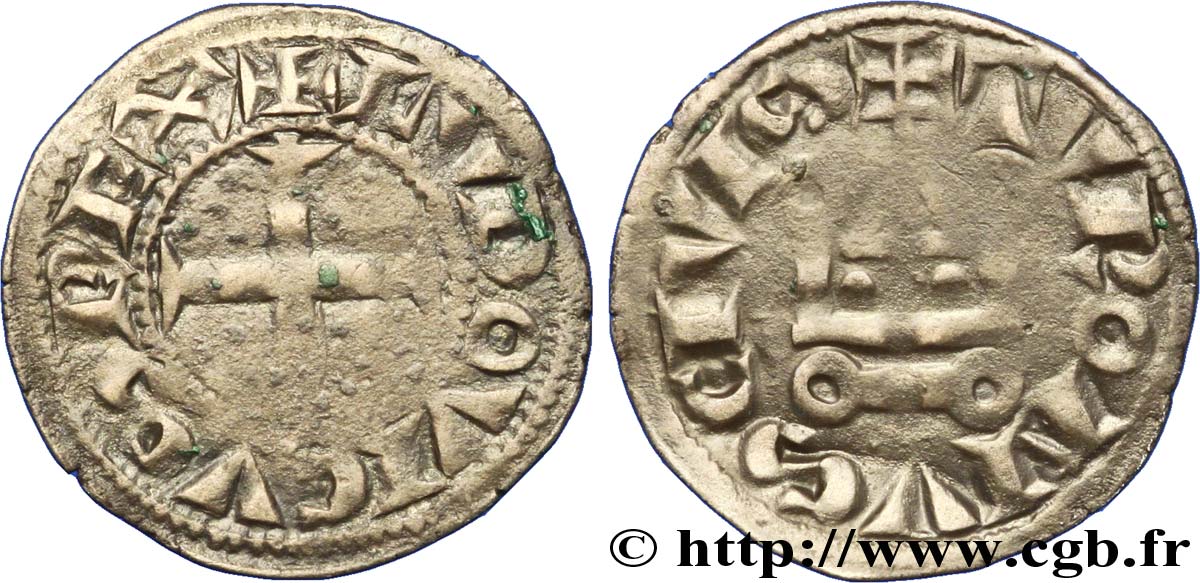 LOUIS IX DIT &nbsp;SAINT LOUIS&nbsp; Denier tournois n.d. s.l. TTB