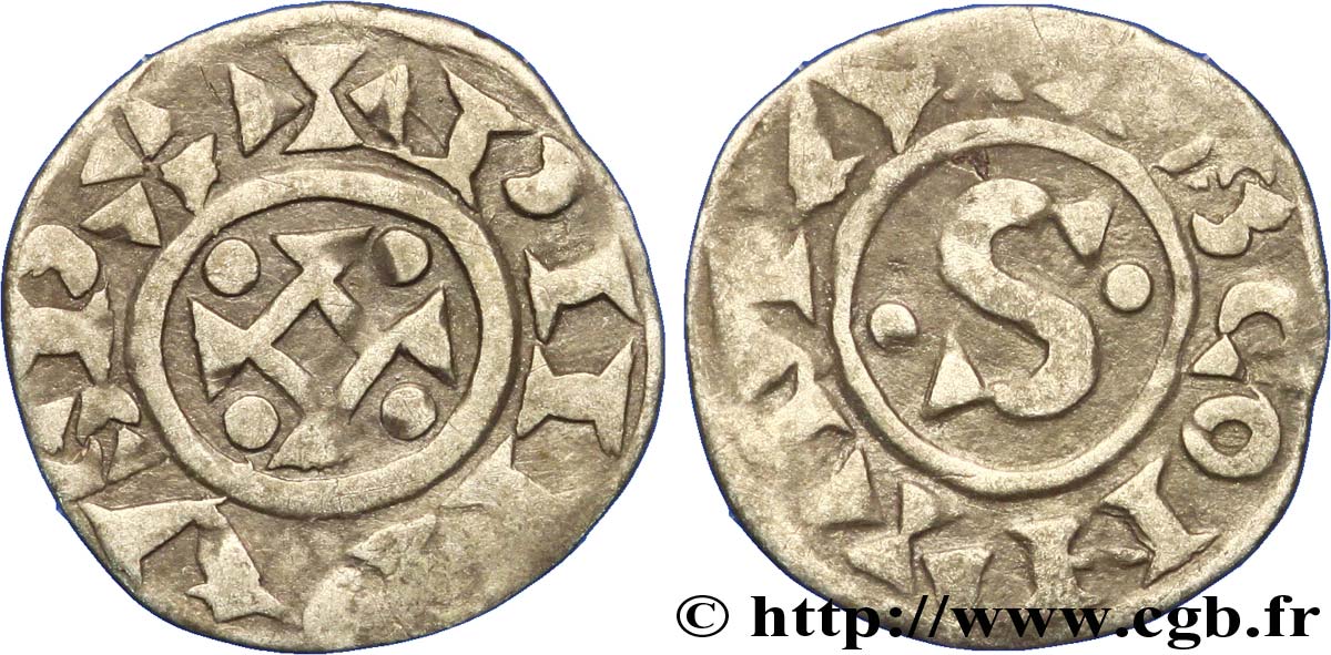 PHILIP I Denier, 2e type n.d. Mâcon VF