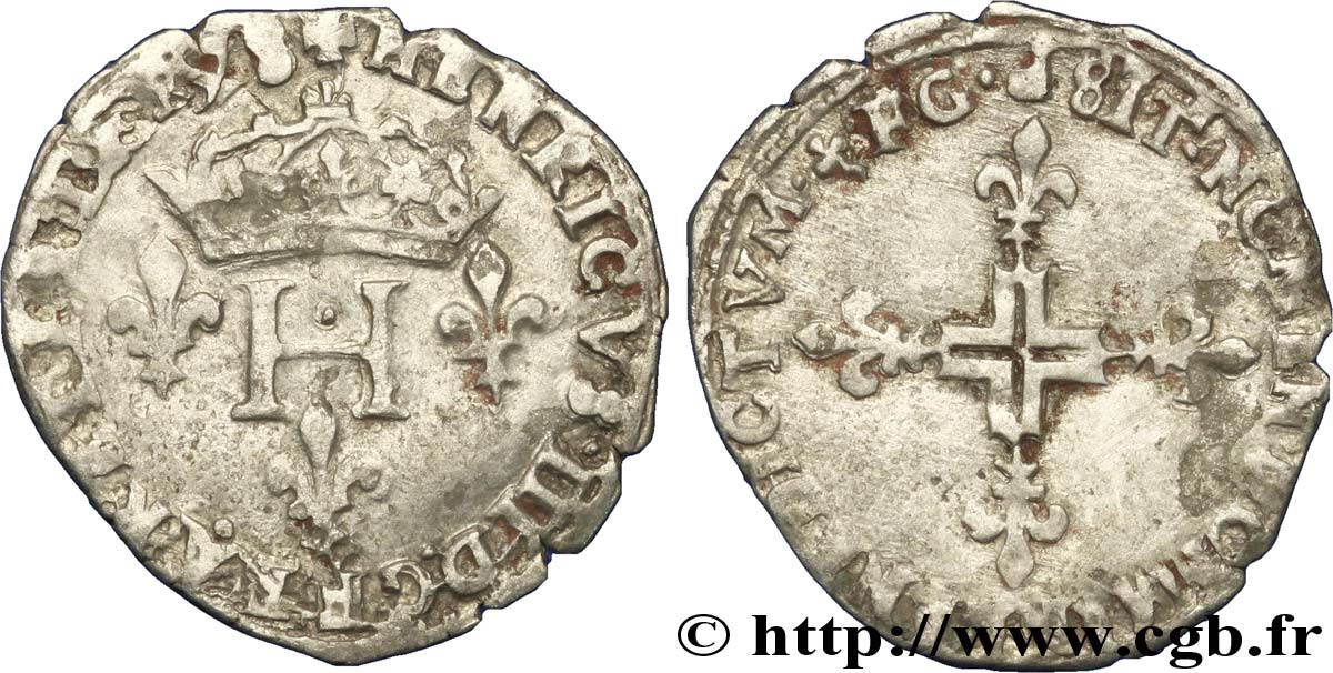 HENRI III Sol parisis  1578 Dijon TTB/TB+