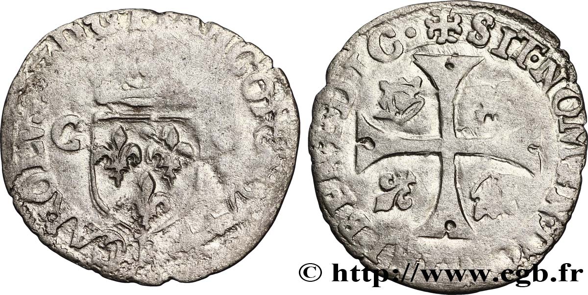 CHARLES IX Douzain aux deux C, 1er type 1574 Dijon TB