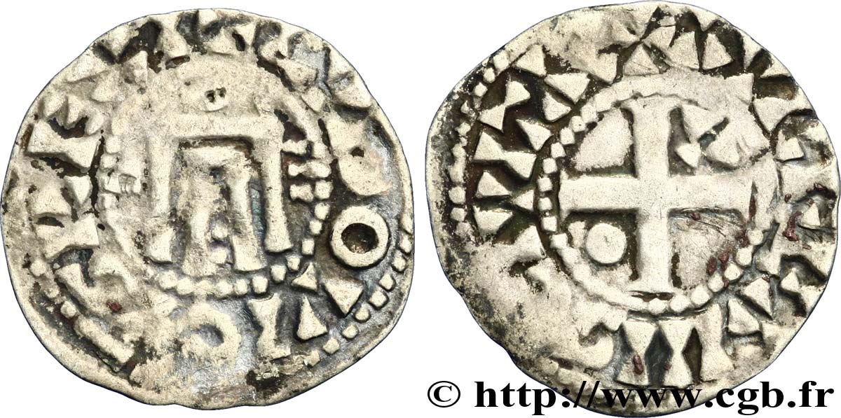 LOUIS VI LE GROS Denier n.d. Orléans TB+