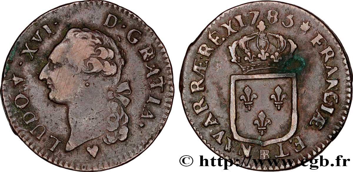 LOUIS XVI Sol dit  à l écu  1785 Strasbourg TTB