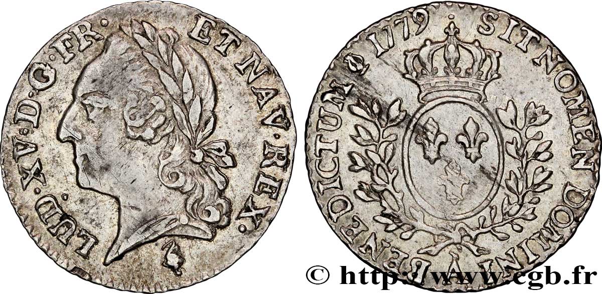 LOUIS XVI Vingtième d&nbsp;écu aux branches d&nbsp;olivier, buste lauré 1779 Paris SUP