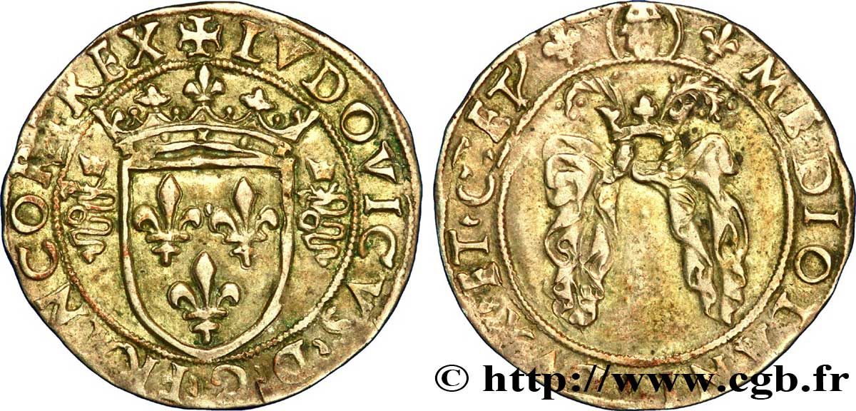 ITALY - DUCHY OF MILAN - LOUIS XII Bissone ou gros royal de 3 sous n.d. Milan q.SPL