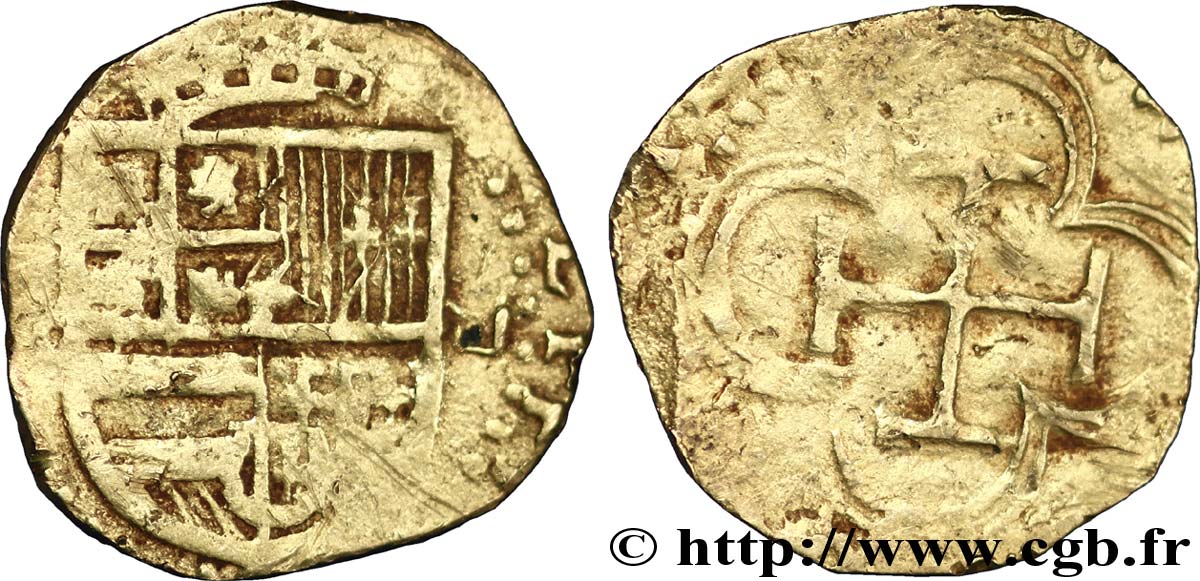 SPAIN - PHILIPPE II OF HABSBOURG Écu d’or n.d. Séville MB
