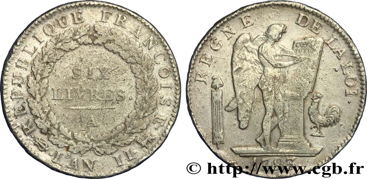 LA CONVENTION Six livres dit &nbsp;au génie&nbsp; 1793 Paris TB