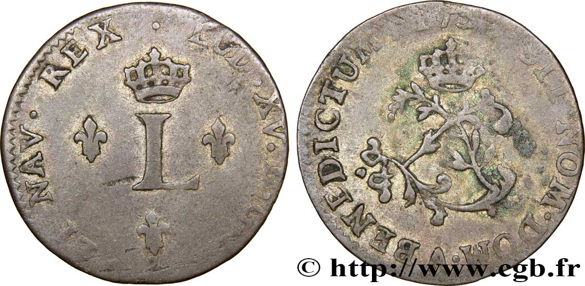 LOUIS XV DIT LE BIEN AIMÉ Double sol de billon n.d. Paris B