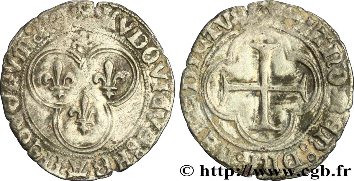 LOUIS XI LE PRUDENT Blanc au soleil n.d. Tours TB+