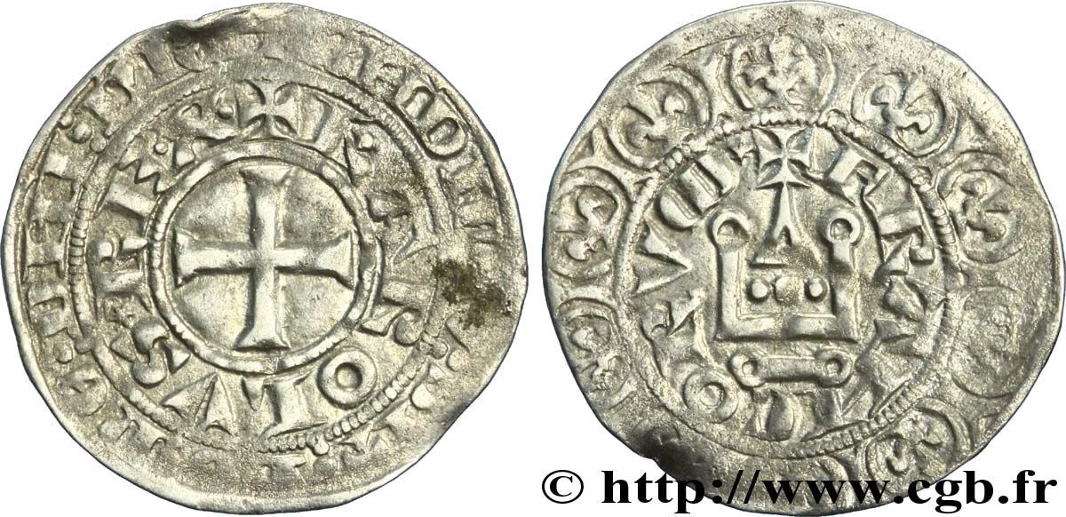 CHARLES IV LE BEL Maille blanche n.d.   TTB