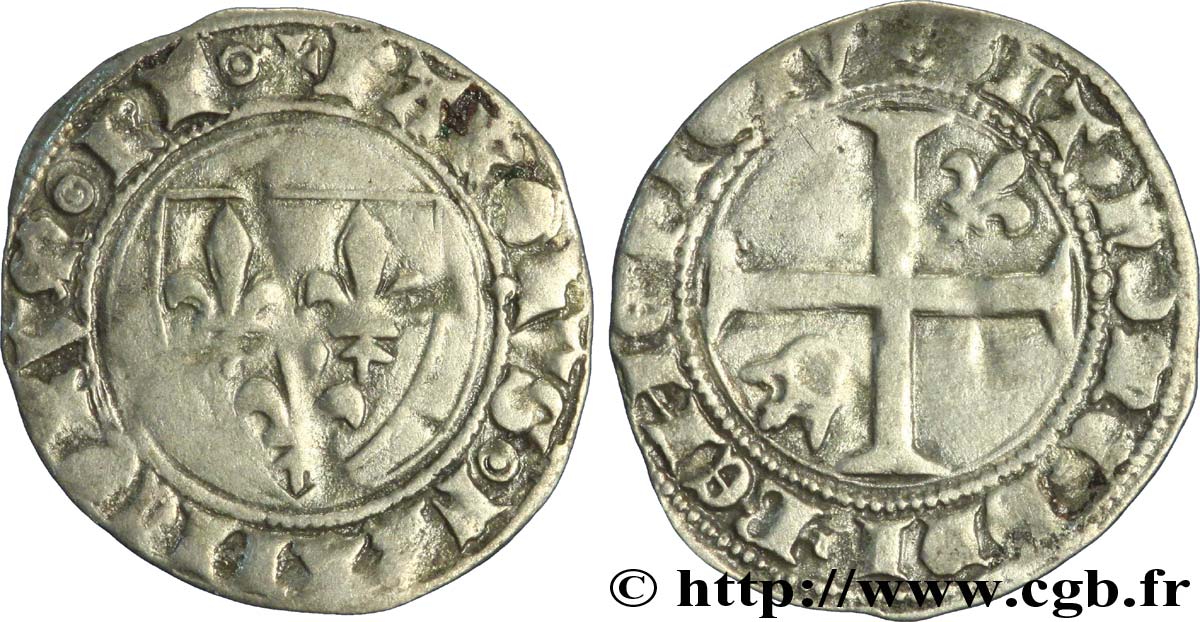 CHARLES VI LE FOU OU LE BIEN AIMÉ Demi-guénar n.d. Toulouse TB+