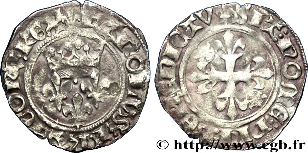 CHARLES VI LE FOU OU LE BIEN AIMÉ Gros dit &nbsp;florette&nbsp; n.d. Paris TB+