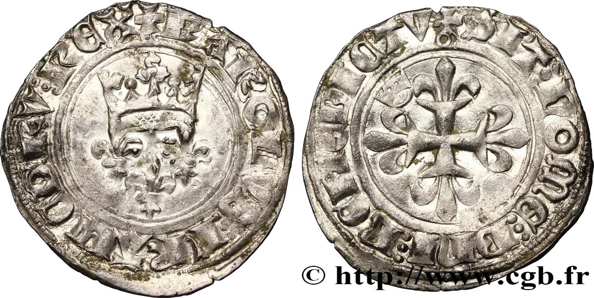 CHARLES VI LE FOU OU LE BIEN AIMÉ Gros dit &nbsp;florette&nbsp; n.d. Paris TTB