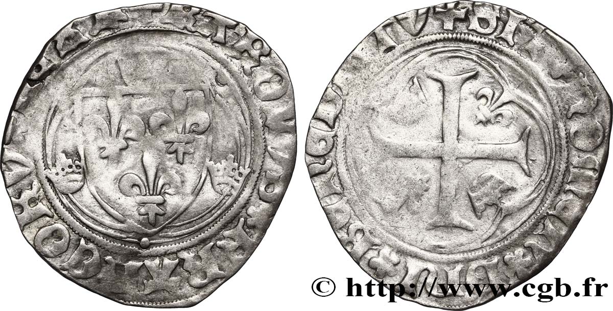 CHARLES VII  THE WELL SERVED  Blanc à la couronne n.d. Limoges BC+