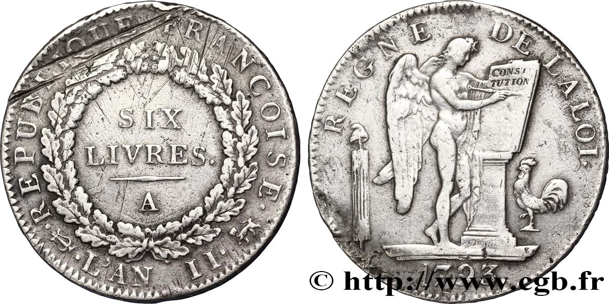 LA CONVENTION Six livres dit  au génie  1793 Paris TB+