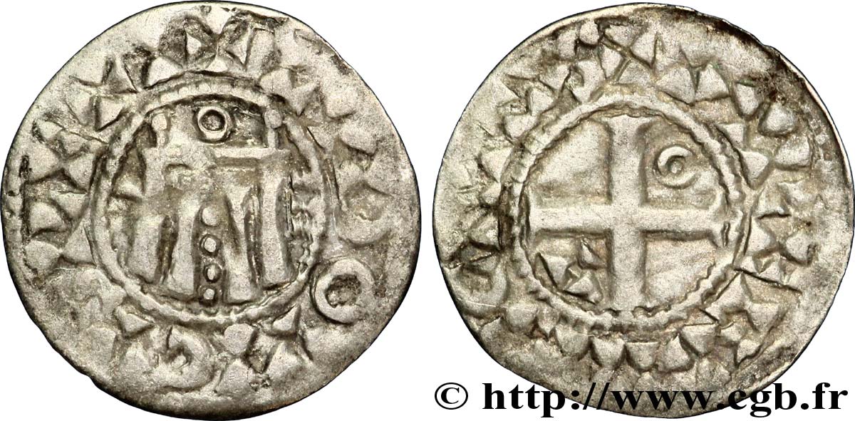 LOUIS VI LE GROS Denier n.d. Orléans TB+/TTB